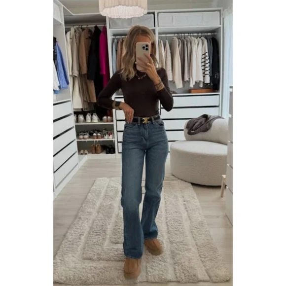 Zara High Rise Straight Leg Jeans - Picture 6 of 6